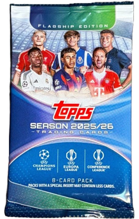 2025-26 Topps UEFA Club Competition Soccer Blaster Pack (8 Cards)