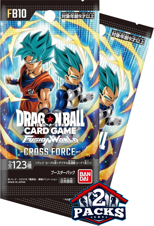 Dragon Ball Super: CROSS FORCE (FB10) Japanese Booster 2pk (6 Cards)