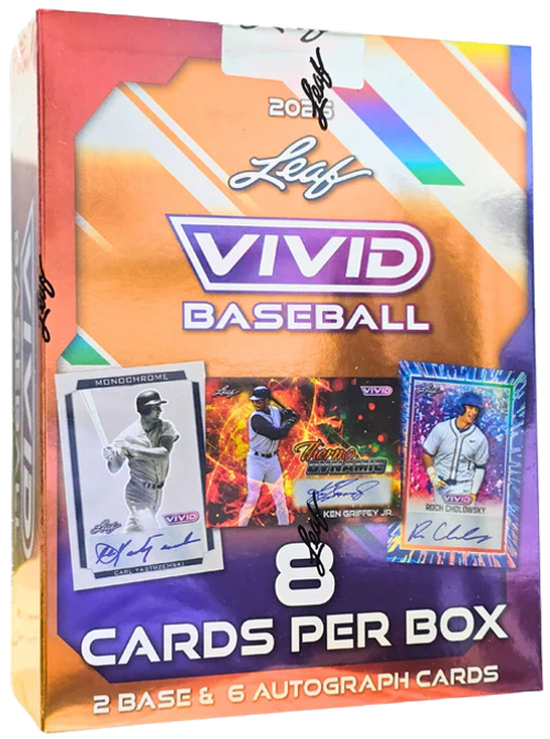 2025 Leaf Vivid Baseball Hobby Box (8 Cards)