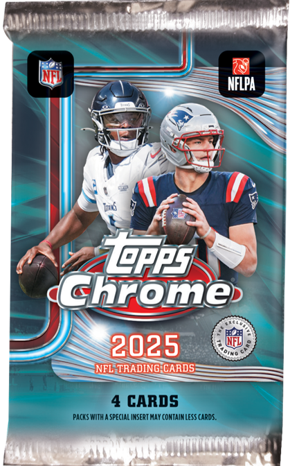 2025 Topps Chrome Football Blaster Pack (4 Cards)