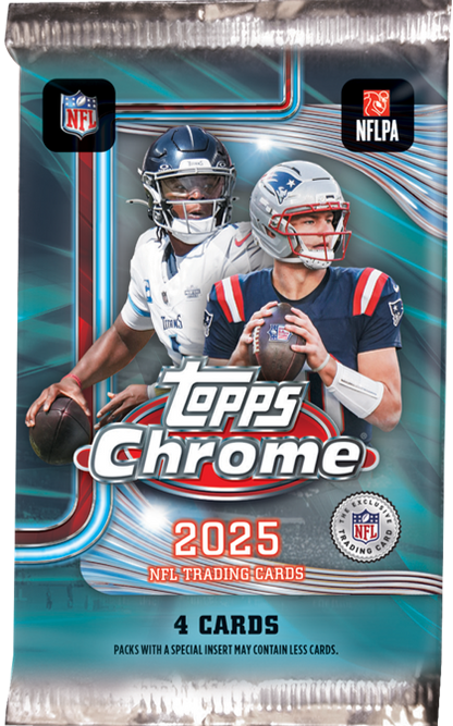 2025 Topps Chrome Football Blaster Pack (4 Cards)