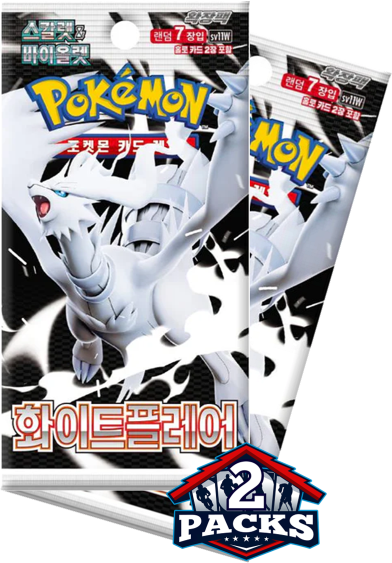 Pokemon: White Flare (sv11W) Korean Booster 2pk (7 Cards Each)
