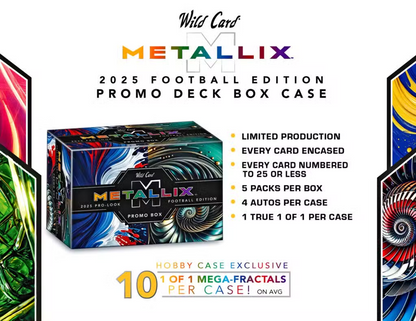 2025 Wild Card Metallix Football Promo Deck Box (5 Cards)
