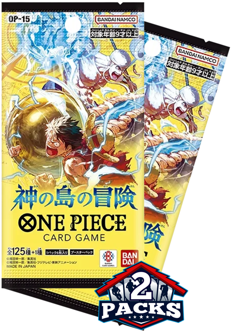 One Piece OP15: Adventure on Kami's Island Japanese Booster 2pk (6 Cards Each)
