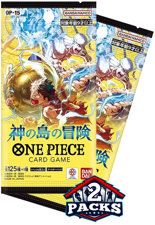 One Piece OP15: Adventure on Kami's Island Japanese Booster 2pk (6 Cards Each)