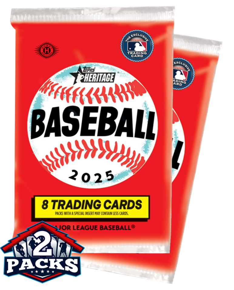2025 Topps Heritage Baseball Hobby 2pk (8 Cards each)