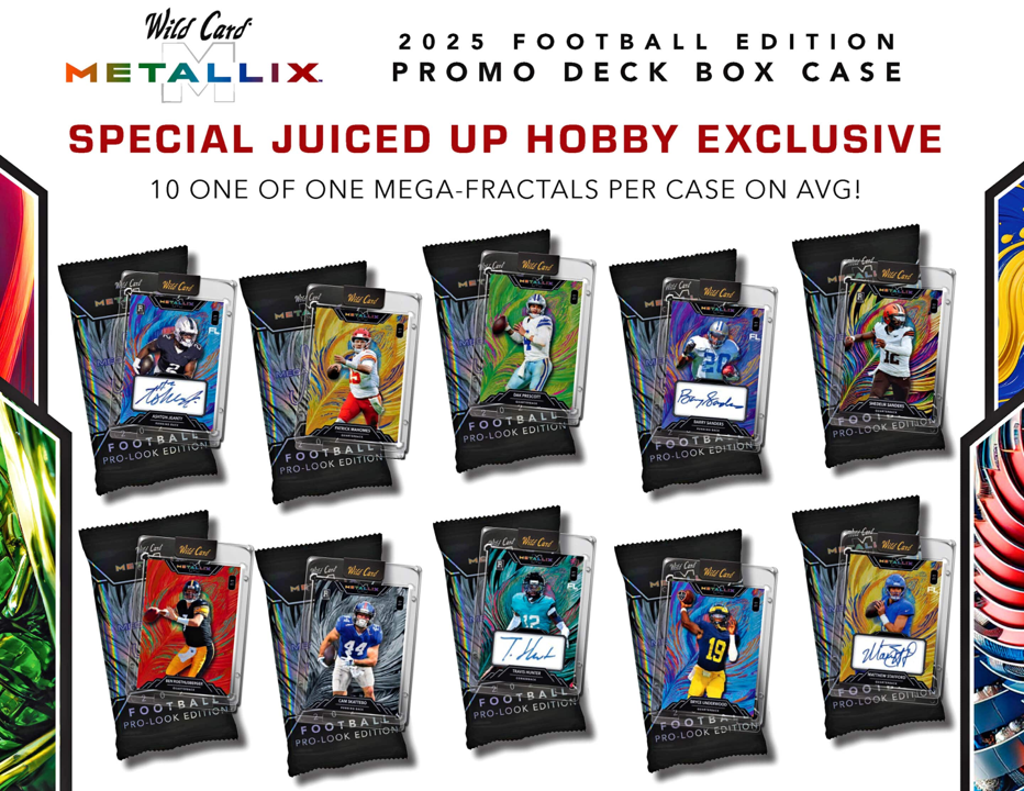 2025 Wild Card Metallix Football Promo Deck Box (5 Cards)