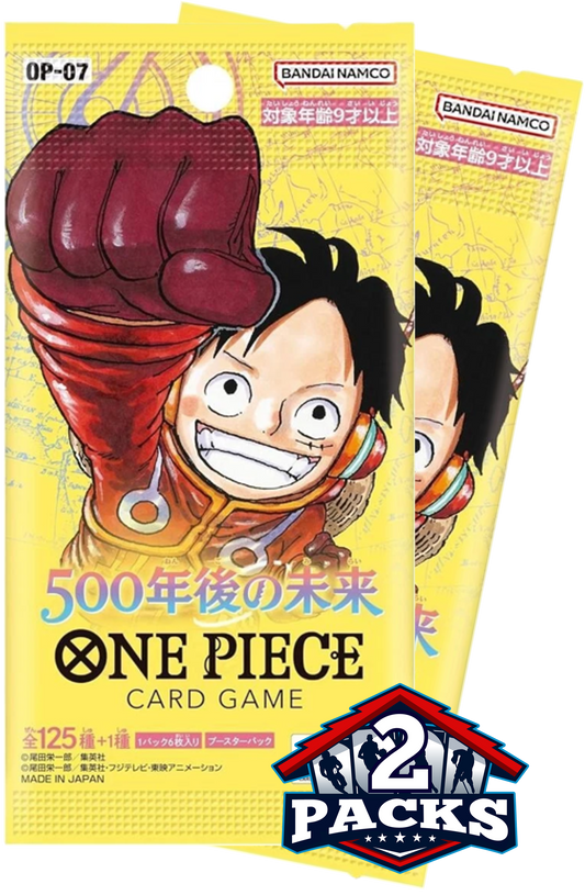 One Piece TCG: OP07 500 Years in the Future Japanese Booster 2pk (6 Cards Each)