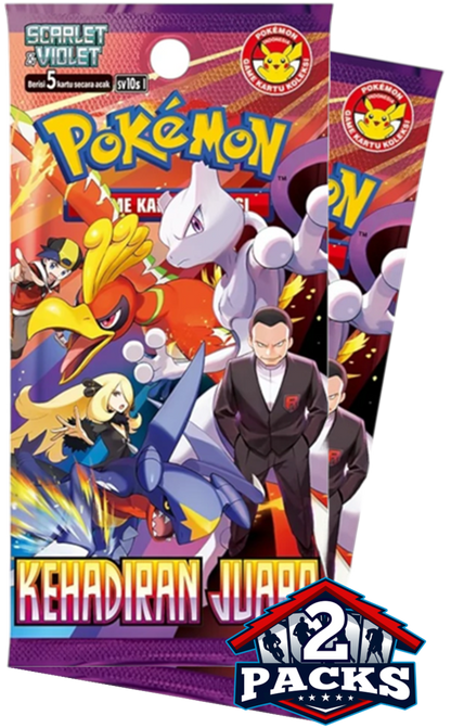 Pokemon: Presence of Champions (sv10s I) Indonesian Booster 2pk (5 Cards Each)