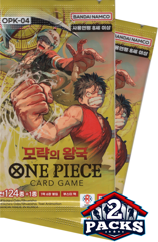 One Piece OPK04: KINGDOM OF PLOTS Korean Booster 2pk (6 Cards)