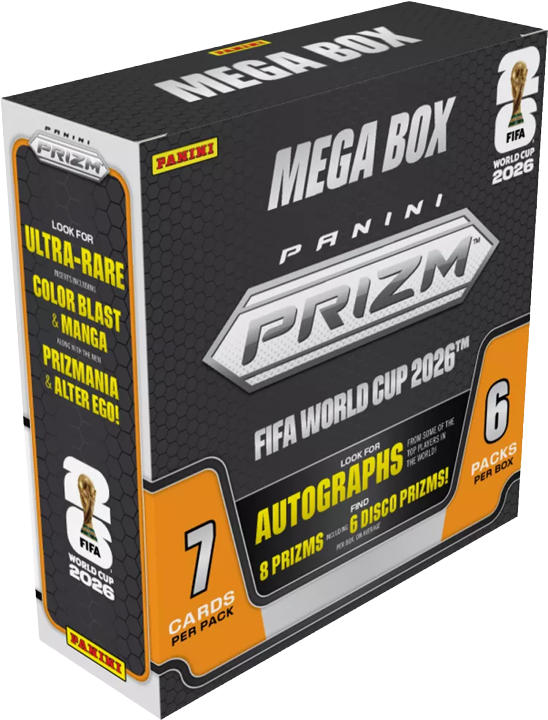 2026 Panini Prizm FIFA World Cup Soccer Mega Box (6 Packs)