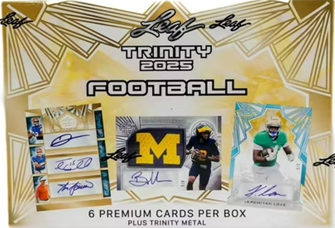 2025 Leaf Trinity Football Hobby Box (6 Cards)