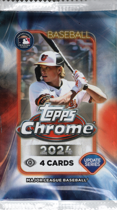 2024 Topps Chrome Update Baseball Hobby Pack (4 Cards)