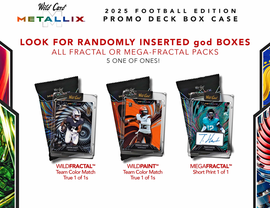 2025 Wild Card Metallix Football Promo Deck Box (5 Cards)