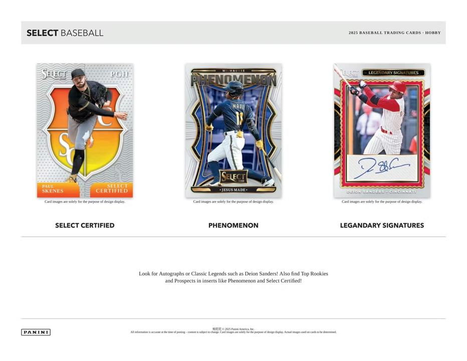 2025 Panini Select Baseball Hobby Pack (5 Cards)