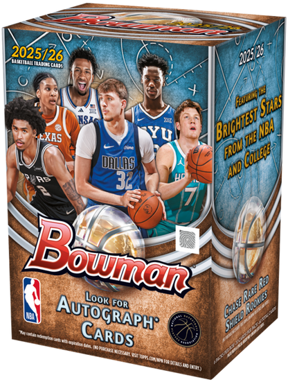2025-26 Bowman Basketball Value Box (6 Packs)