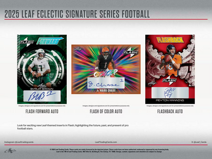 2025 Leaf Eclectic Signature Series Football Hobby Box (12 Cards)