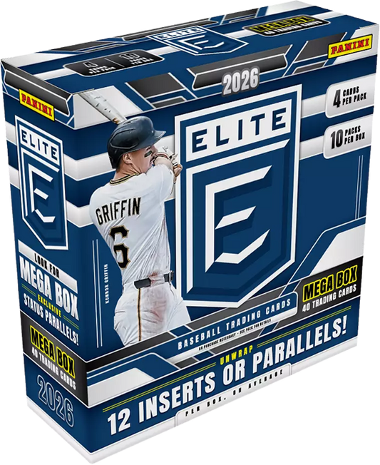 2026 Panini Donruss Elite Baseball Mega Box (10 Packs)