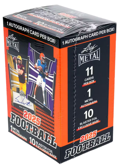 2025 Leaf Metal Football Blaster Box (11 Cards)