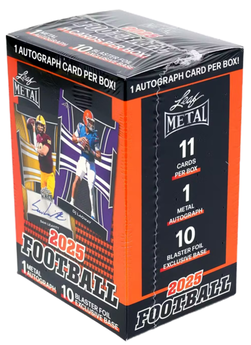 2025 Leaf Metal Football Blaster Box (11 Cards)