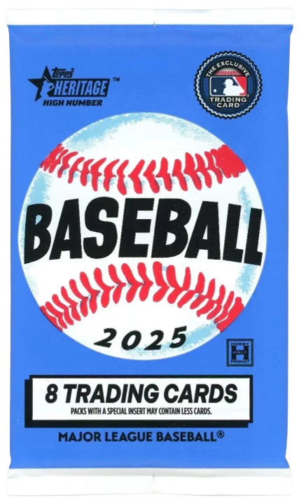 2025 Topps Heritage High Number Baseball Hobby Pack (8 Cards)