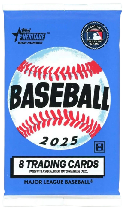 2025 Topps Heritage High Number Baseball Hobby Pack (8 Cards)