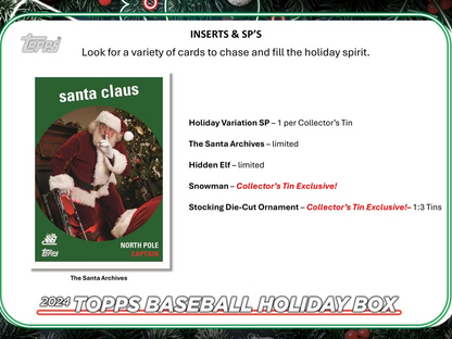 2024 Topps Holiday Baseball Tin (59 Cards)