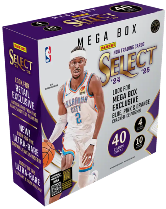2024-25 Panini Select Basketball Mega Box (10 Packs)