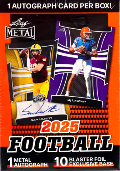 2025 Leaf Metal Football Blaster Box (11 Cards)