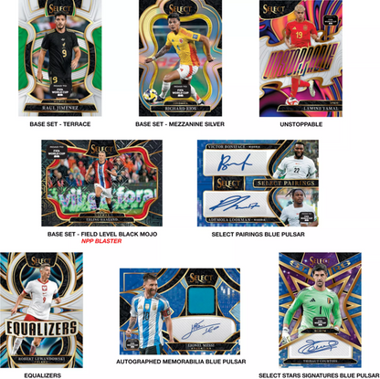 2025-26 Panini Select Road to the World Cup Soccer Blaster Box (6 Packs)