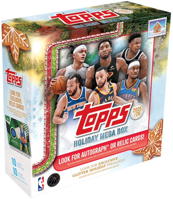 2025-26 Topps Holiday Basketball Mega Box (10 Packs)
