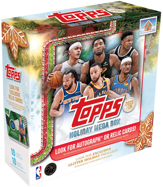 2025-26 Topps Holiday Basketball Mega Box (10 Packs)