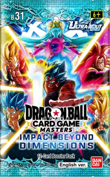 Dragon Ball Masters: IMPACT BEYOND DIMENSIONS (B31) English Booster Pack (12 Cards)