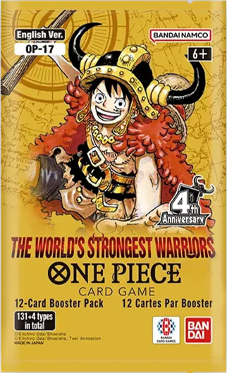 One Piece OP17: WORLD'S STRONGEST WARRIORS English Booster Pack (12 Cards)