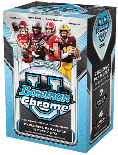 2025 Bowman Chrome U Football Value Box (7 Packs)