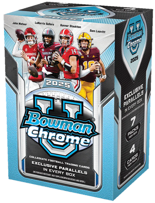 2025 Bowman Chrome U Football Value Box (7 Packs)