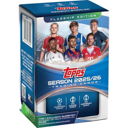 2025-26 Topps UEFA Club Competition Soccer Value Box (7 Packs)