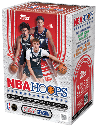 2025-26 Topps NBA Hoops Basketball Value Box (7 Packs)