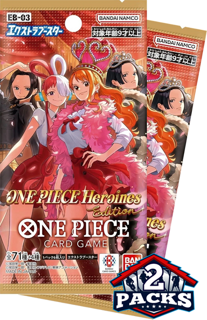 One Piece: Heroines Edition (EB03) Japanese Booster 2pk (6 Cards)