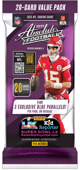 2025 Panini Absolute Football Value Pack (20 Cards)