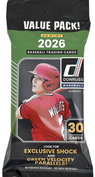 2026 Panini Donruss Baseball Value Pack (30 Cards)