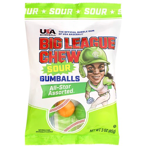 Big League Chew - Sour Gumballs (All-Star Assorted) - 3oz Bag