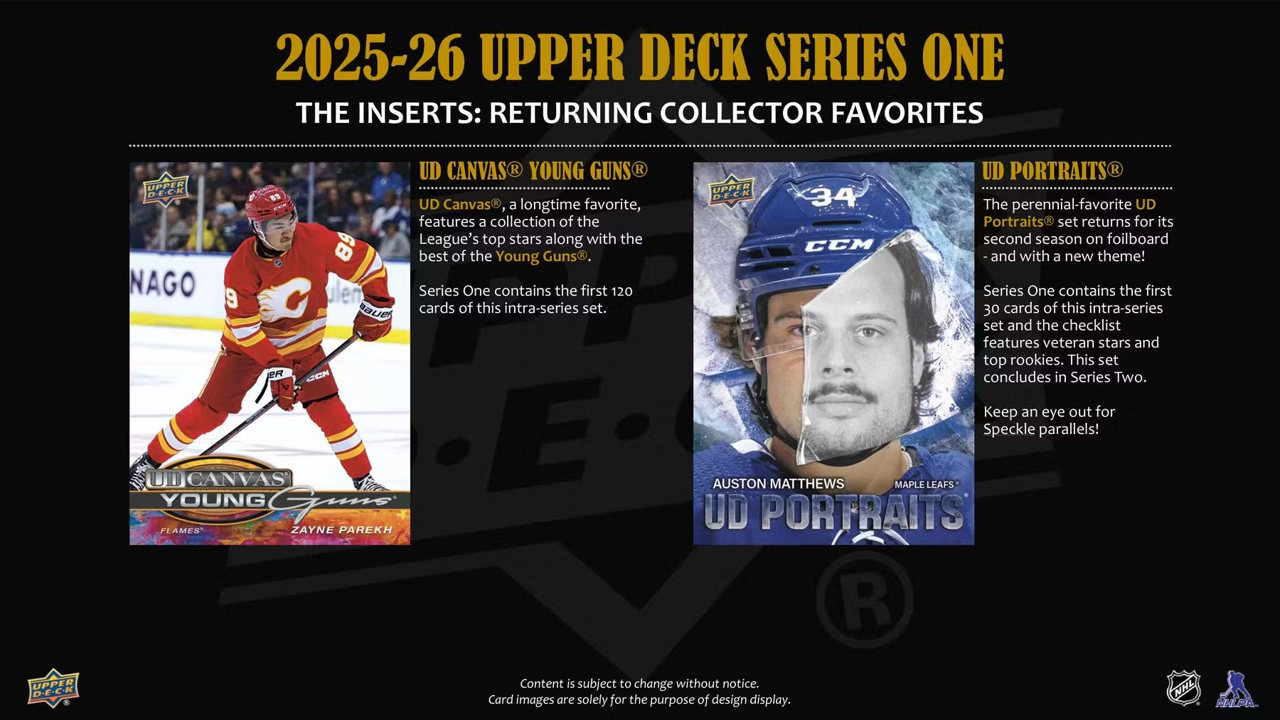 2025-26 Upper Deck Series 1 Hockey Tin (8 Packs)