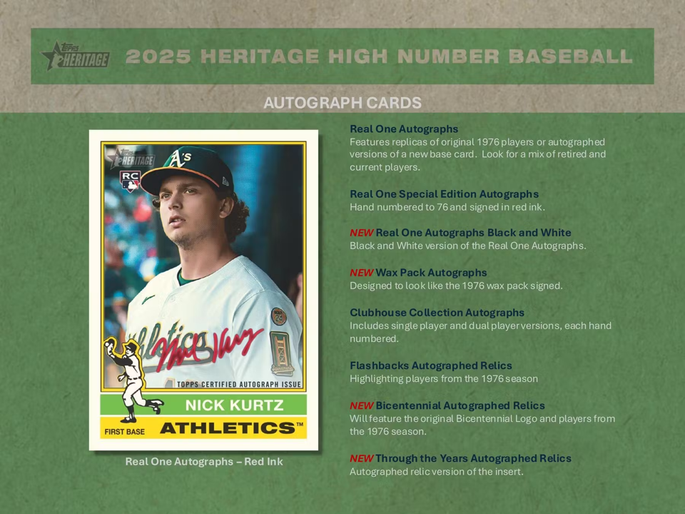 2025 Topps Heritage High Number Baseball Hobby Pack (8 Cards)
