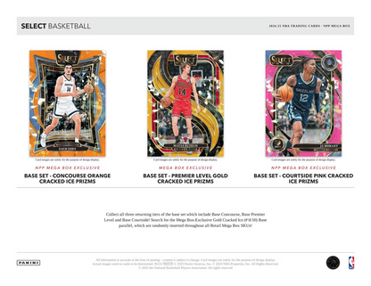 2024-25 Panini Select Basketball Mega Box (10 Packs)