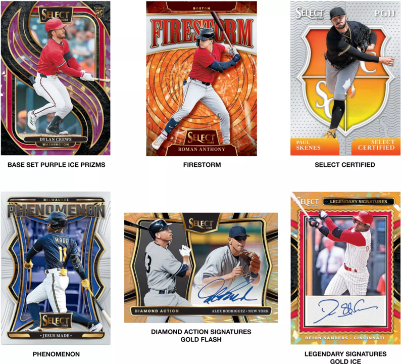 2025 Panini Select Baseball Mega Box (6 Packs)