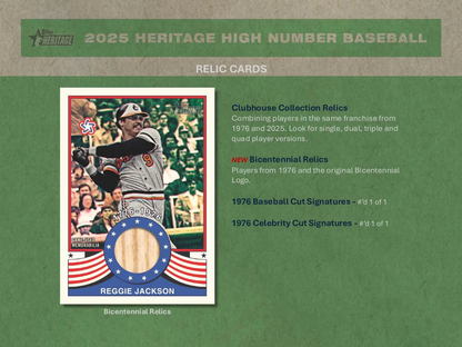 2025 Topps Heritage High Number Baseball Hobby Pack (8 Cards)