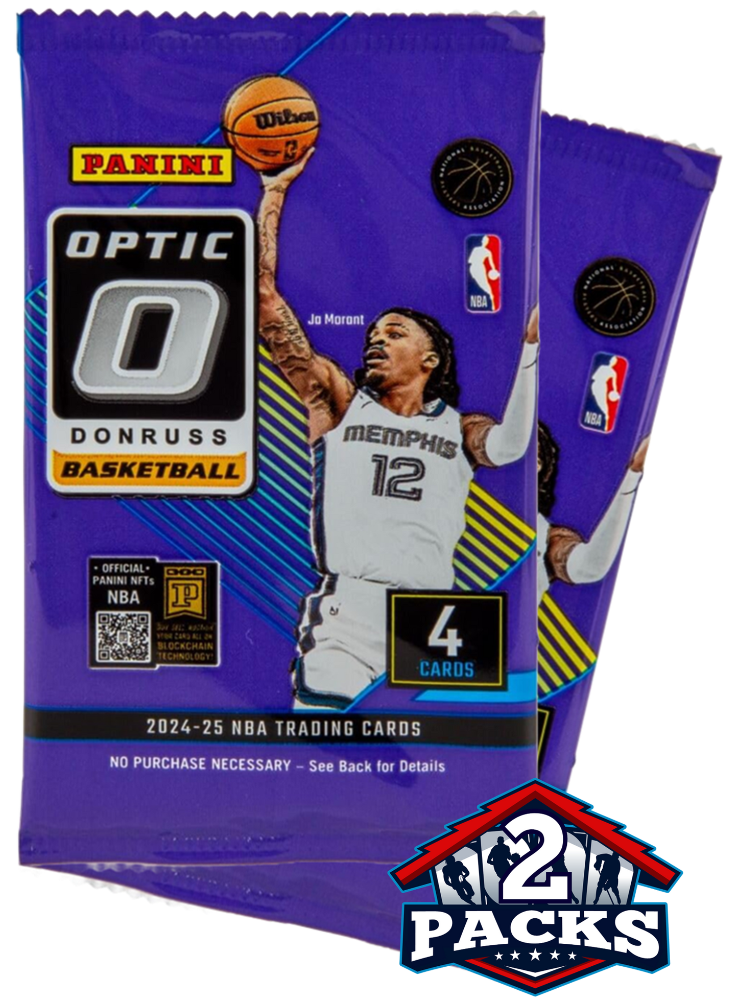 2024-25 Panini Optic Basketball Retail 2pk (4 Cards Each)