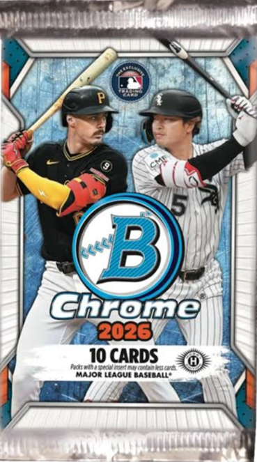 2026 Bowman Chrome Baseball Hobby Pack (10 Cards)