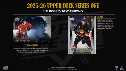 2025-26 Upper Deck Series 1 Hockey Tin (8 Packs)